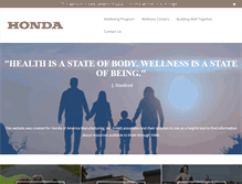 Tablet Screenshot of hondawellness.com